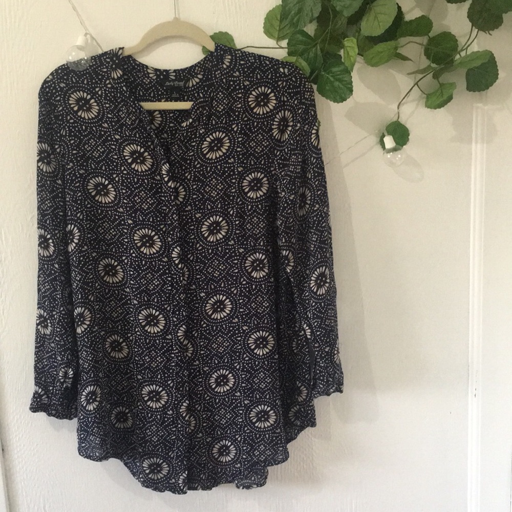 Lucky brand boho print blouse